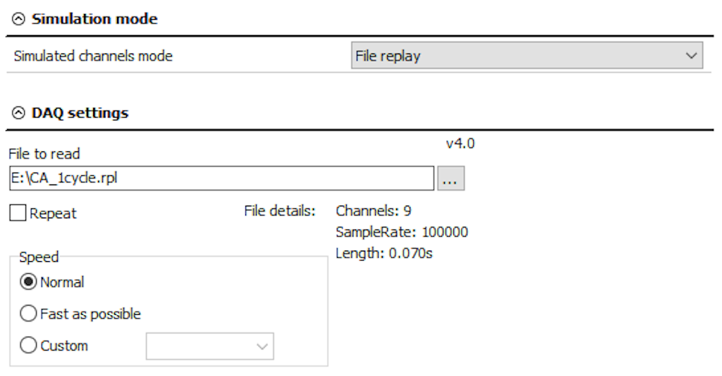 File replay example