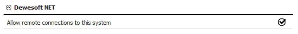 Enable Dewesoft NET