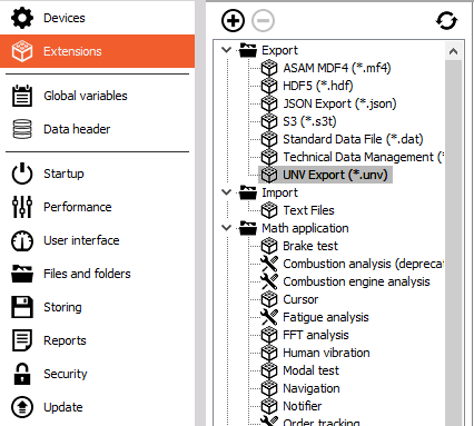 Dewesoft extension list Dewesoft extension list