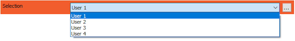 Selection list dropdown