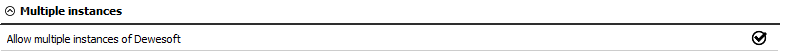 Enable multiple instances option Enable multiple instances option