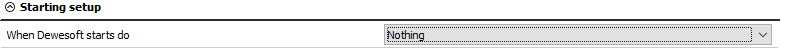 Default startup option Default startup option