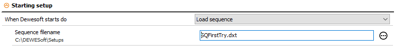 Load sequence when Dewesoft starts Load sequence when Dewesoft starts