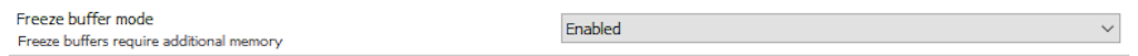 Freeze buffer mode