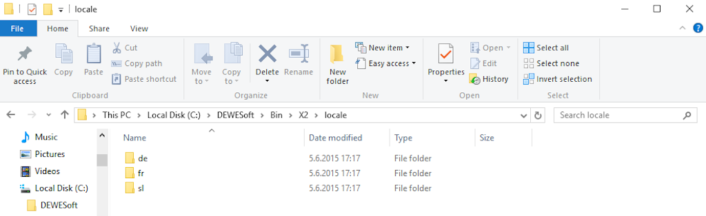 Language files