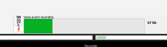 Voice event progress Voice event progress
