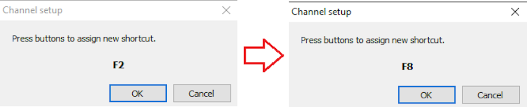 Change keyboard shortcut