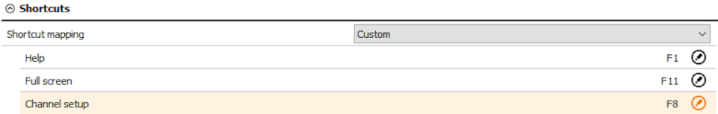 New shortcut button