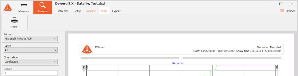Report header example Report header example