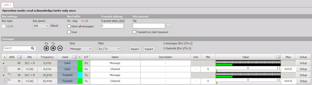 CAN read-write acknowledge operation mode CAN read-write acknowledge operation mode