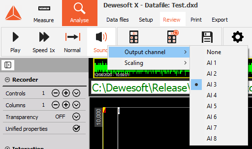 Default output channel example Default output channel example