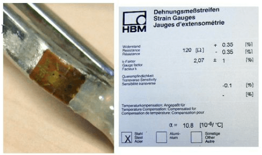 Strain gage and tuning forks specification Strain gage and tuning forks specification