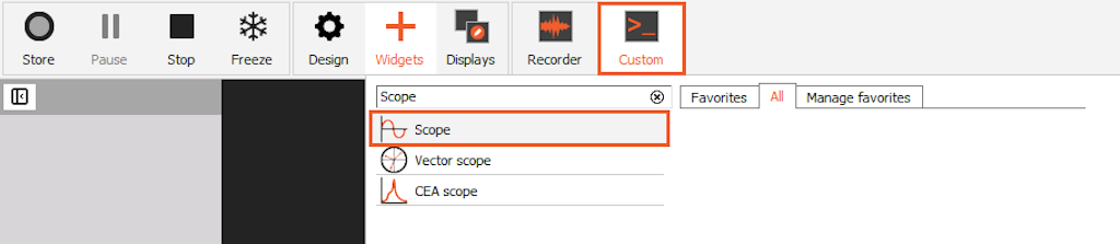 Add a Scope widget