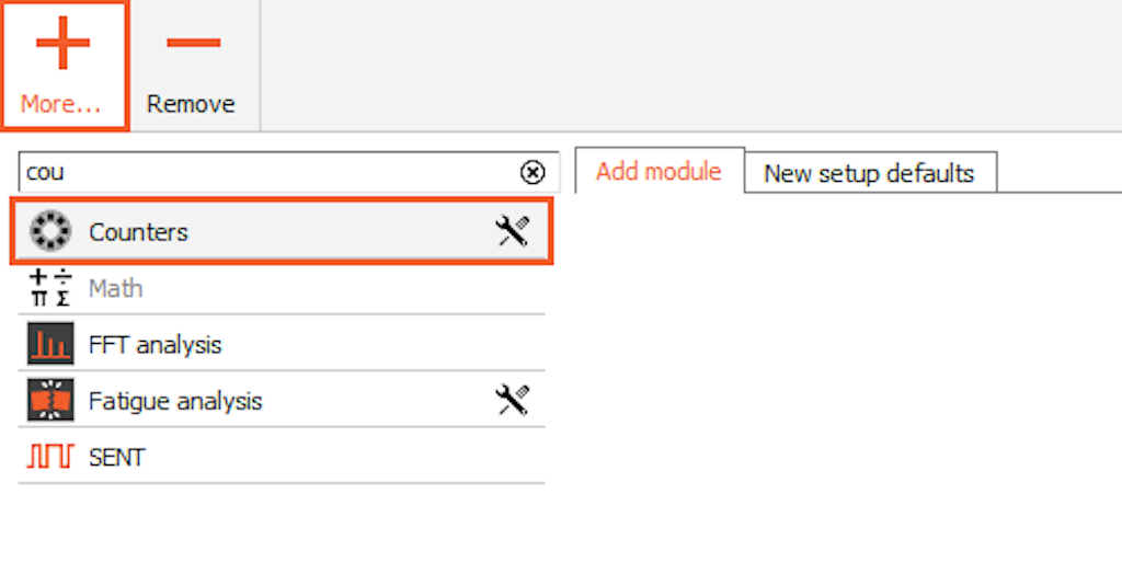 Add Counters to the Dewesoft X software