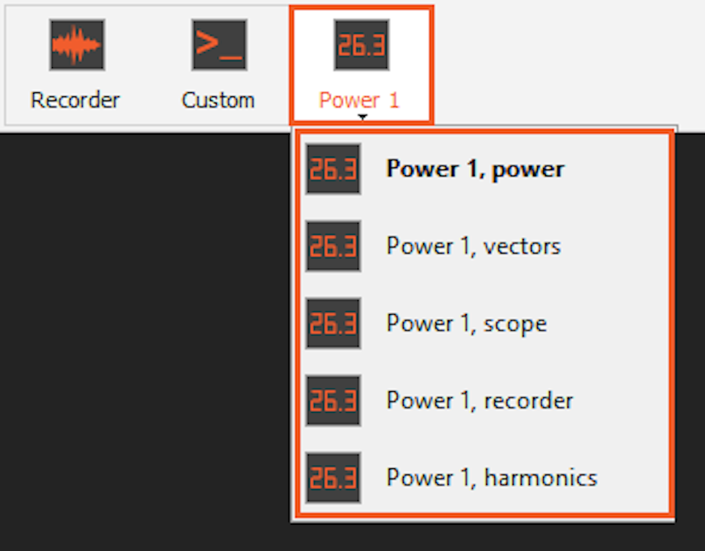 Predefined power displays
