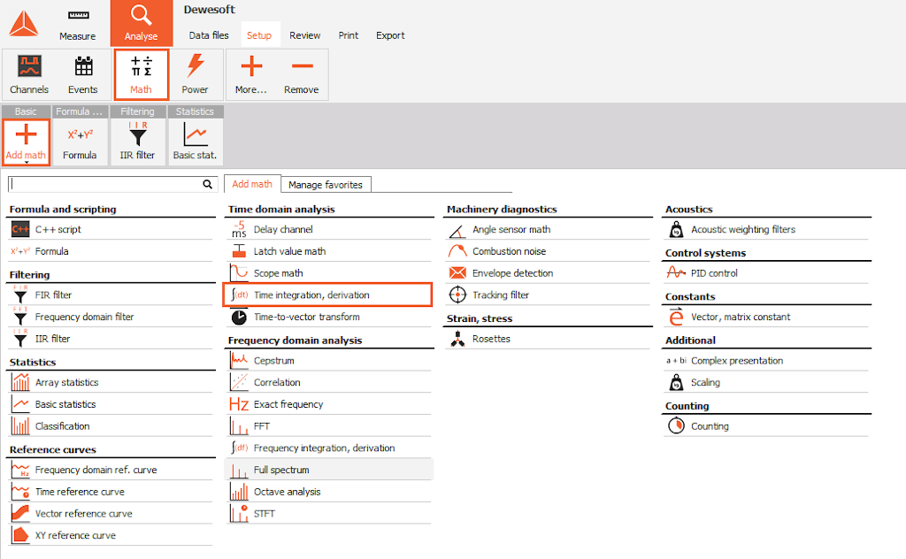Add time integration, derivation math in offline mode