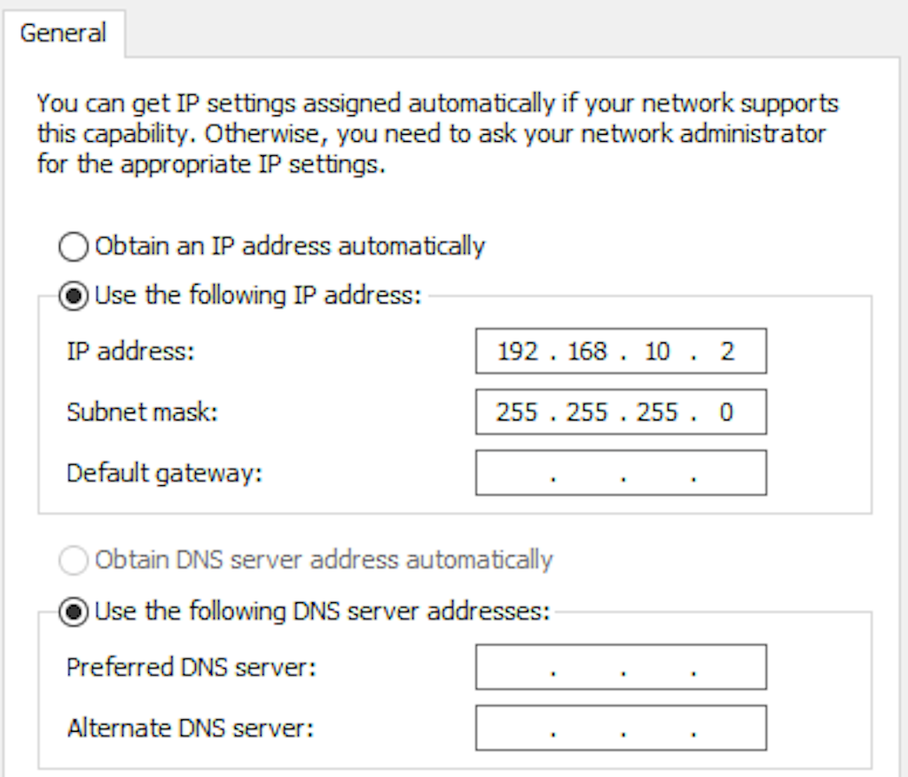 Type in IP address