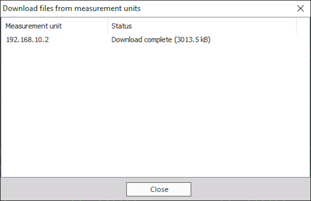 Data is now downloaded to the Master client