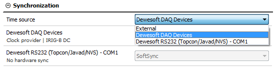 Selecting the Time source Selecting the Time source