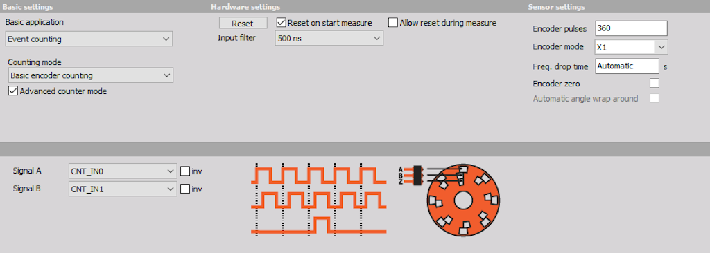 Basic encoder mode setup