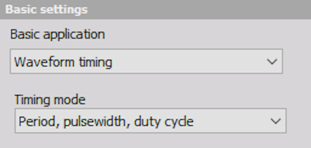Waveform timing application