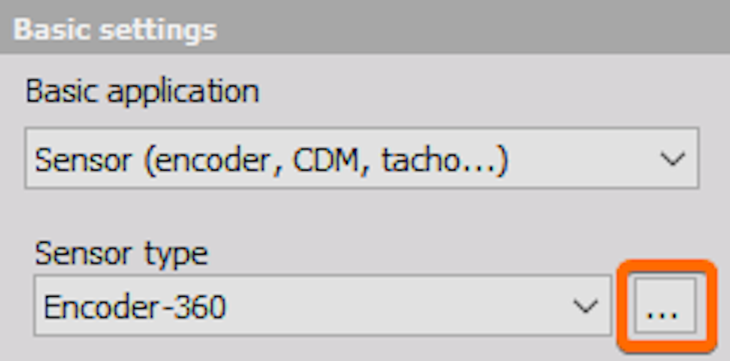 Shortcut to Counter sensor editor