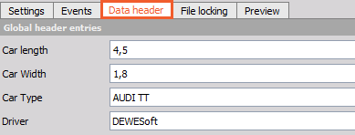 Data header info Data header info