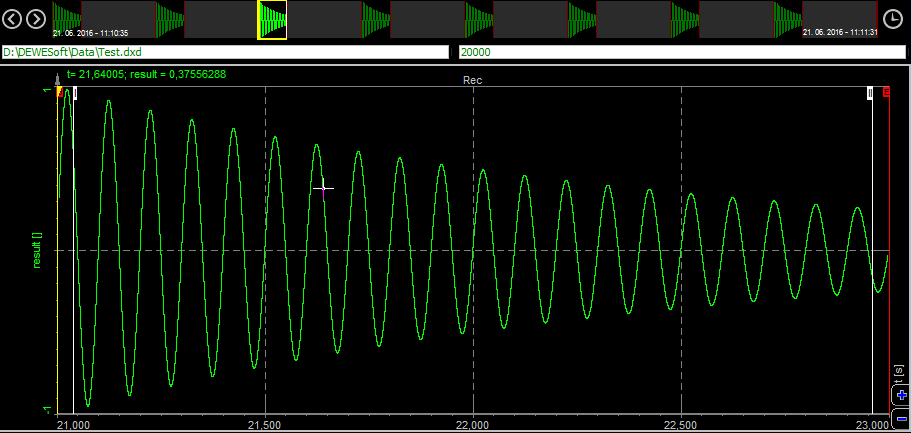 Move through the triggered data with arrows Move through the triggered data with arrows