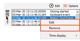 You can either Edit or Remove the event You can either Edit or Remove the event
