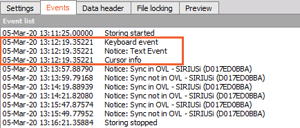 Event preview inside the Events tab Event preview inside the Events tab