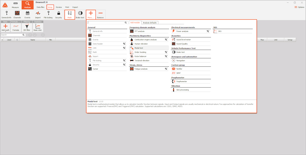 Add desired Math calculations in offline analysis mode Add desired Math calculations in offline analysis mode