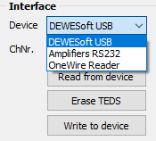 Interface section Interface section
