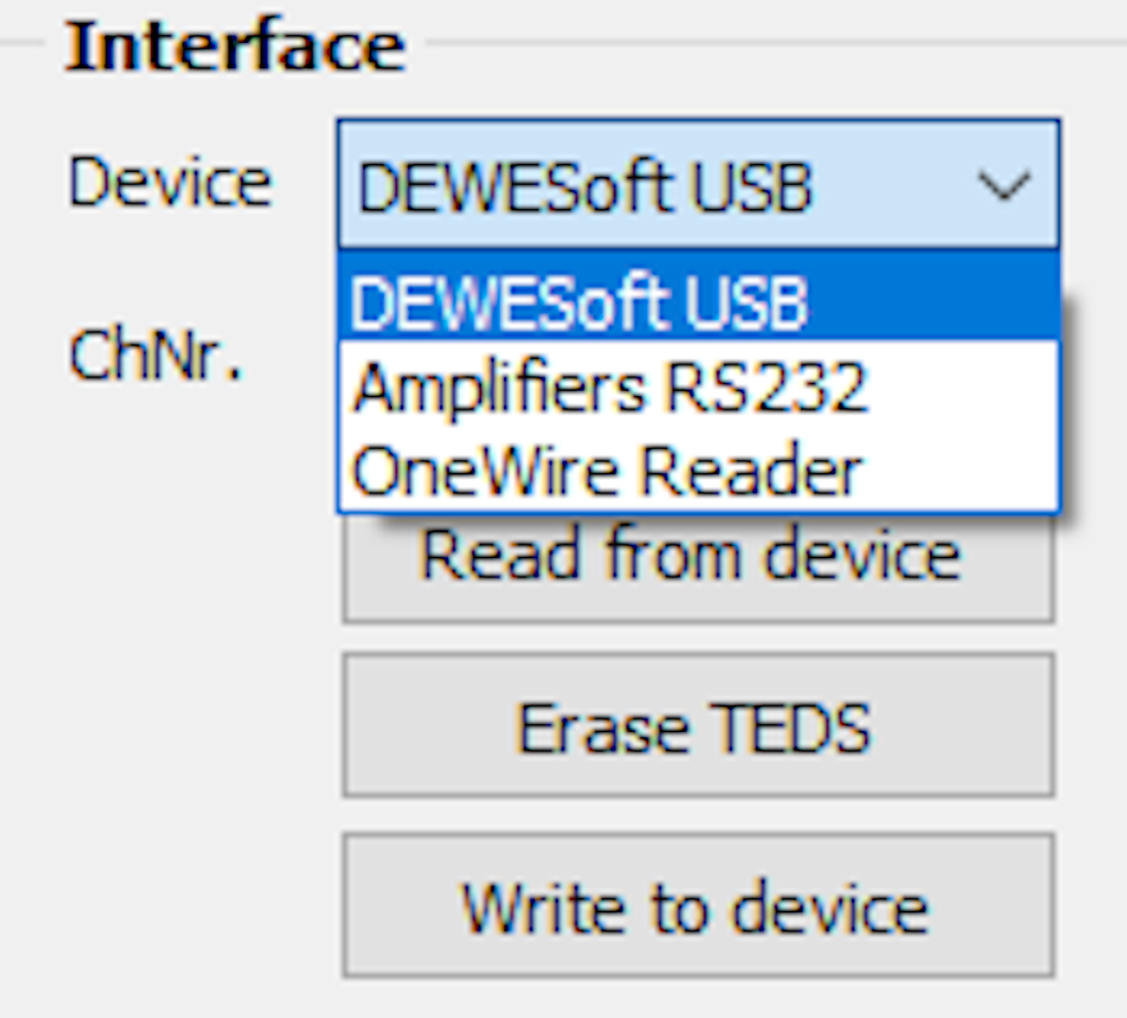 Interface section