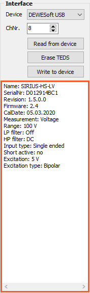Information about the amplifier Information about the amplifier