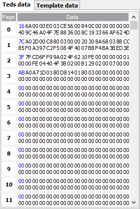 Decoded information from TEDS Decoded information from TEDS