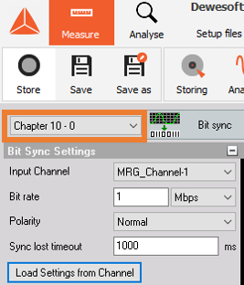Select the input source and confirm with Load Settings from Channel button Select the input source and confirm with Load Settings from Channel button
