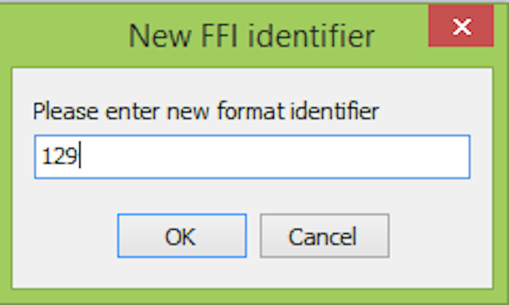 Enter the integer value of the FFI