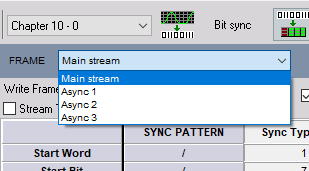 Set up each asynchronous PCM frame format Set up each asynchronous PCM frame format