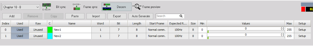 You can Add or Remove parameters from the decom setup, Copy and Paste parameters, or Import them You can Add or Remove parameters from the decom setup, Copy and Paste parameters, or Import them