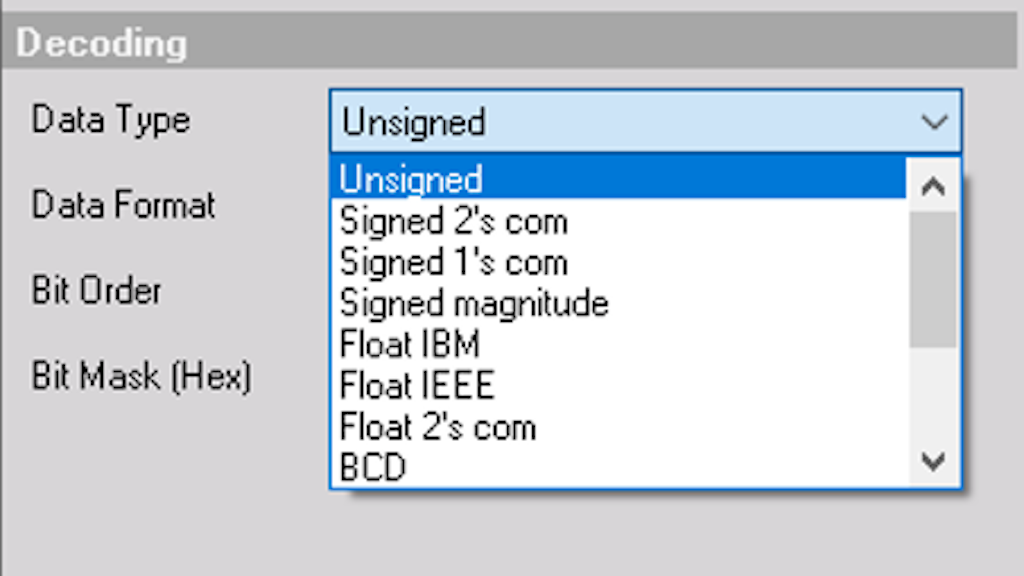 Select Data type