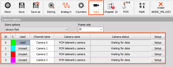 Video tab will be generated as you add telemetry camera as a device Video tab will be generated as you add telemetry camera as a device