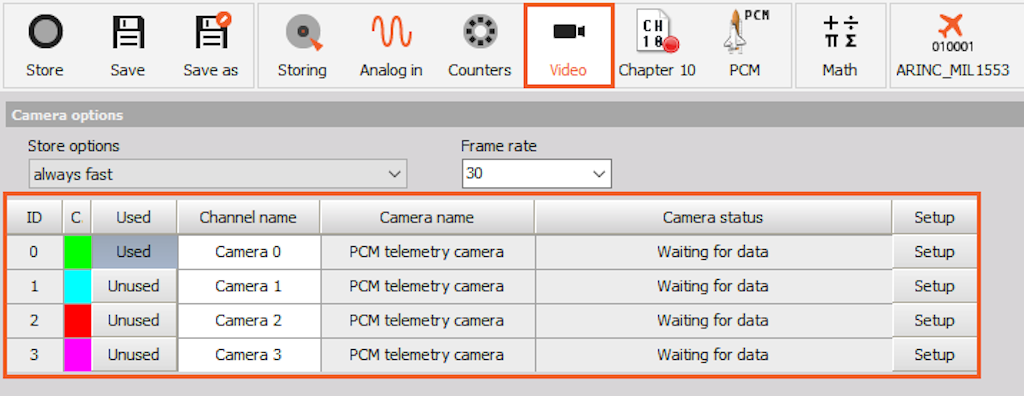 Video tab will be generated as you add telemetry camera as a device