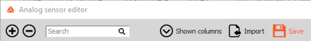 Save sensor database