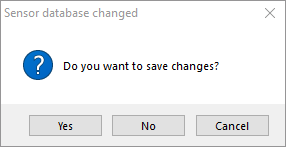 Save settings before exiting the sensor editor Save settings before exiting the sensor editor