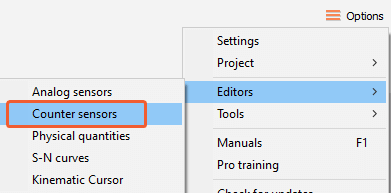 Path to Counter sensors editor Path to Counter sensors editor