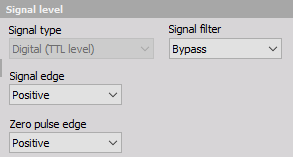 Signal level settings Signal level settings