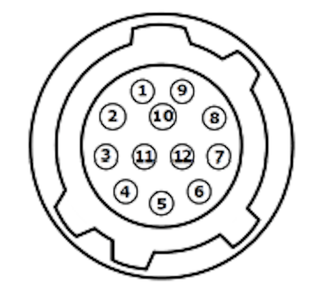 12-pin Hirose connector