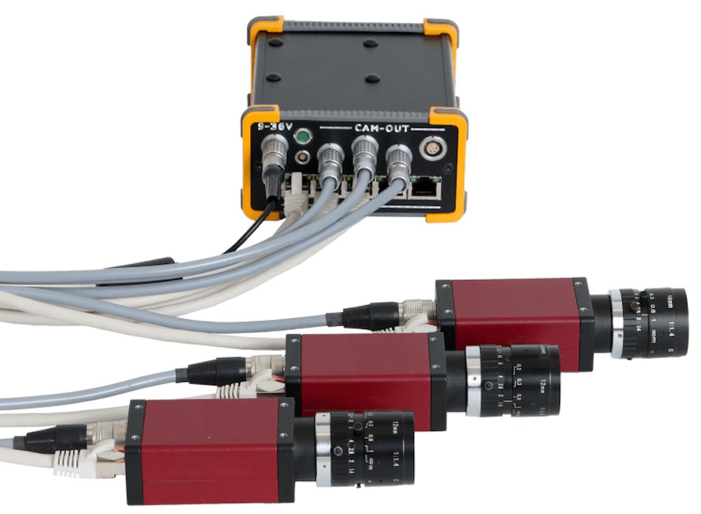 Connection of three cameras
