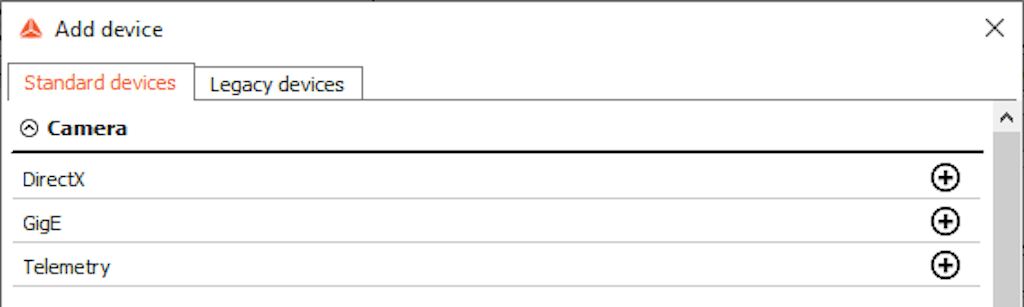 Go to DewesoftX Settings -> Standard devices -> Camera and find GigE