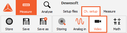 Video tab in a channel setup Video tab in a channel setup